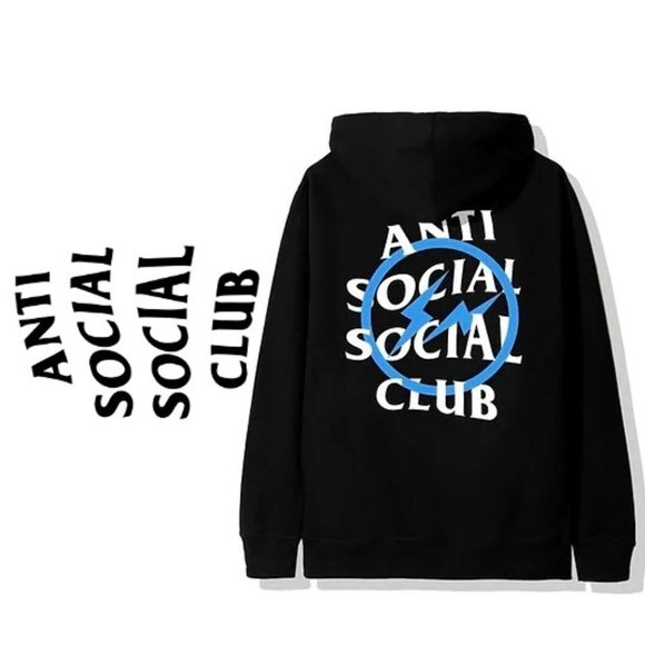 Anti Social Social Club Tops - ANTI-SOCIAL SOCIAL CLUB X FRAGMENT Blue Volt Hoodie! Size Medium!